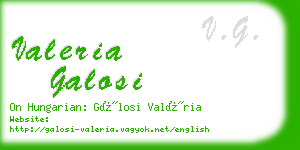 valeria galosi business card
